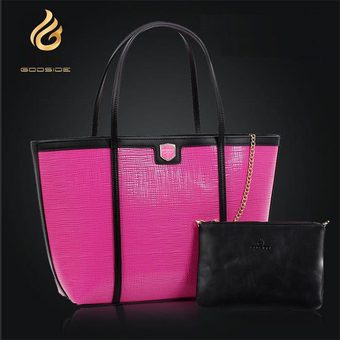 2015 new tide women handbag fashion two piece women leather handbag genuine leather bolsas hot sale