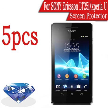 Wholesales 5pcs Lot Mobile Phone Diamond Screen Protector For Sony Xperia V LT25 4 3 inch