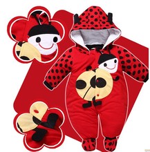 Baby Boy Girl Winter Newborn Baby Clothes Warm Romper 2014 Winter Jumpsuit Print Animal Costume Baby