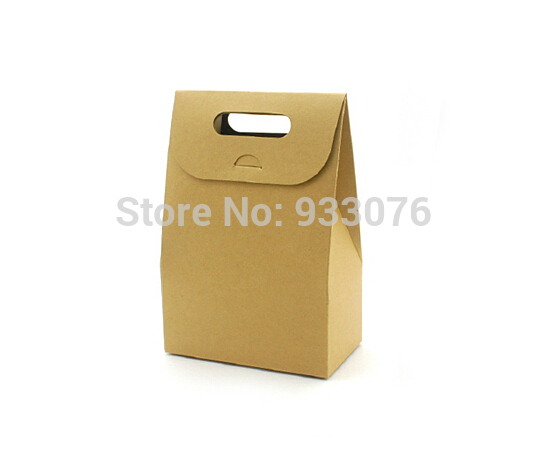 Mini  Paper  25pcs Kraft Bags/ Bags Trunk  Coookie Brown kraft Hand 250g paper Carry bags mini