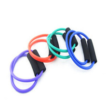 New 2Pcs lot Pull Rope Comprehensive Fitness Exercise Yoga Supplies Rope Resistance Band Purple Orange Blue