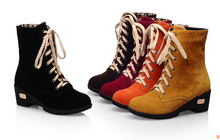 Free shipping 2014 new fashion single in autumn and winter boots and thick soled women’s boots size 34-43.