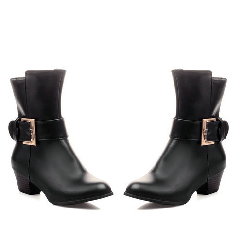 new 2015 Fashion Platforms Motorcycle Boots Women s Sexy Solid Lace Up Round Toe Ankle Boots