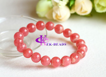 High Quality Genuine Natural Argentina Red Rhodochrosite Stretch Finished Bracelet Round beads 10mm Jewelry Beads Marriage 03196