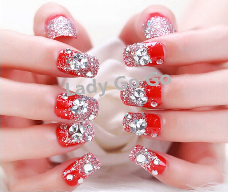 Red Nails With Diamonds Ledufa Perfect Matte Red Nails With Diamonds Be Inspiration Article