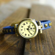  wholesale 2015 fashion roman number quartz watches with leather rivet watchband fine jewelry for women