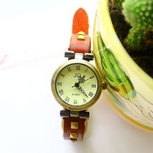  wholesale 2015 fashion roman number quartz watches with leather rivet watchband fine jewelry for women
