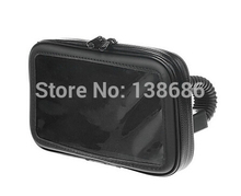360 Degree Rotation Scooter Bracket PU Leather Waterproof Bag Phone Motorcycle Stand Holder for Samsung i9200 6.3″ Mobile Phone