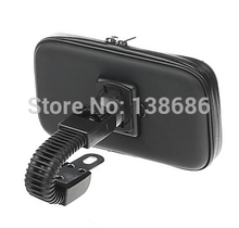 360 Degree Rotation Scooter Bracket PU Leather Waterproof Bag Phone Motorcycle Stand Holder for Samsung i9200