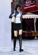  Winter Fashion Over the Knee Boots For Femininas 2014 Soft Leather Round Toe Size34 43