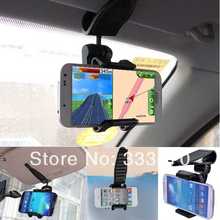 Universal cellphone Car Sun Visor Mount Holder Stand For Iphone 5S 5 4S 4 For Samsung Galaxy S3 S4 Note 2 For GPS Free Shipping