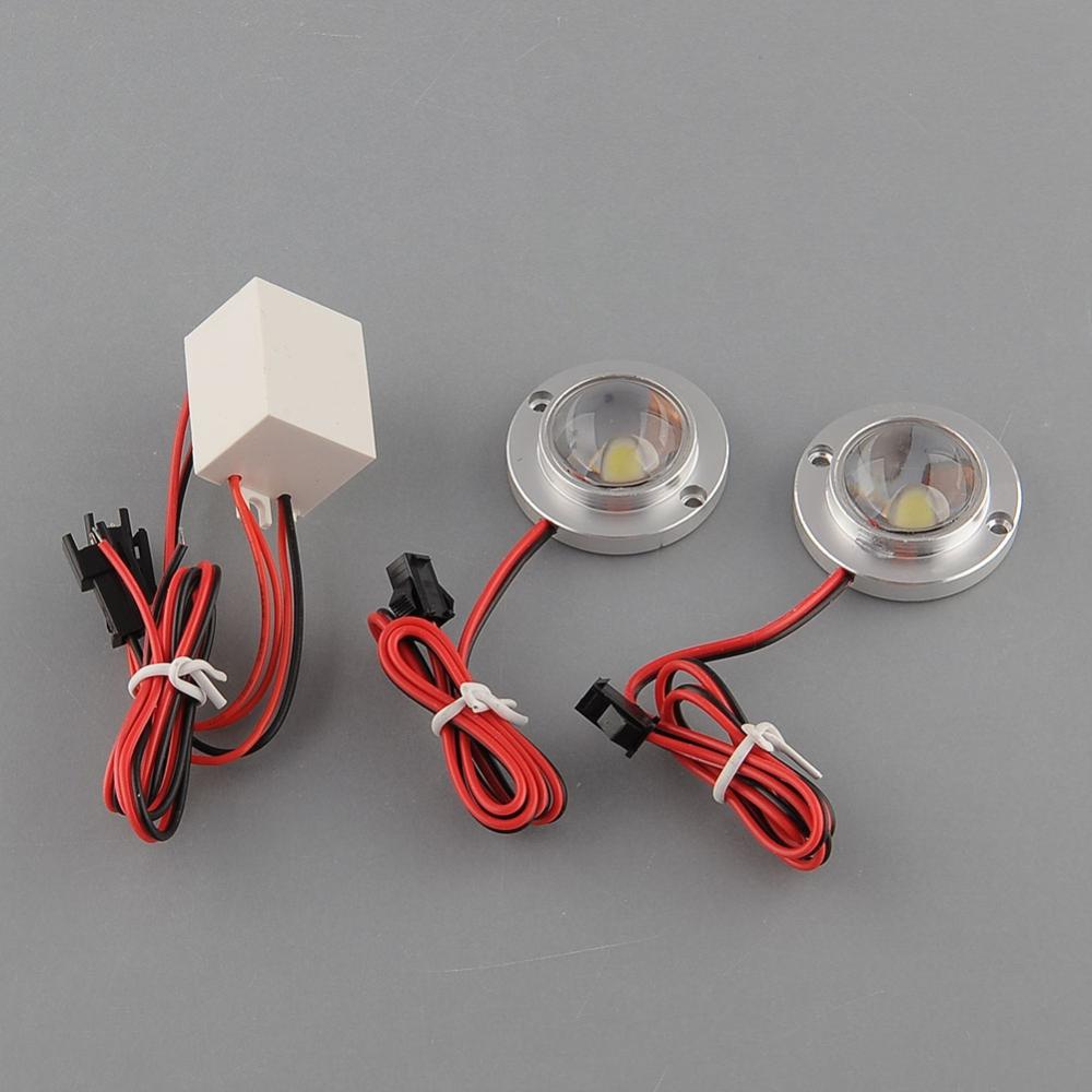 Hot new Car 2 LED Strobe Emergency Driving White Effective Saving Light Controller free shipping