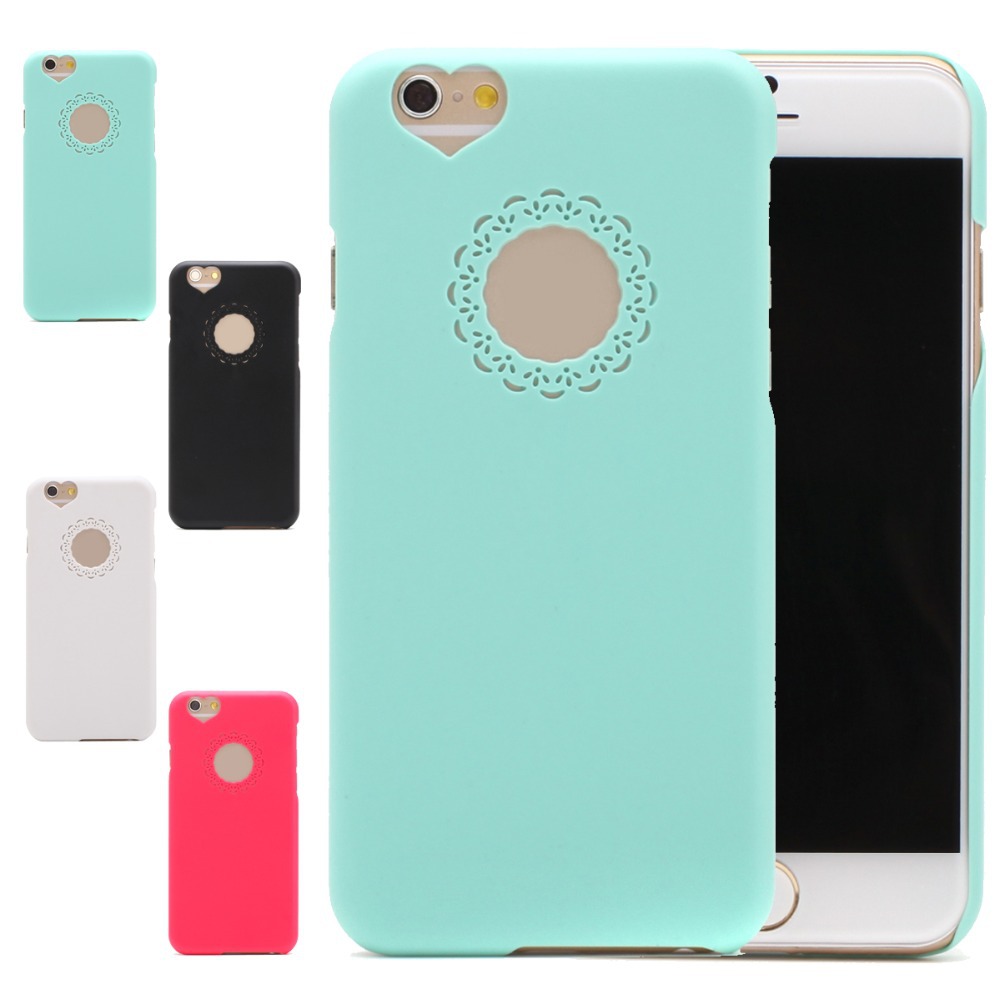 Newest For iPhone 6 Case flower Pierced Hard PC protective Cover case for iPhone 6