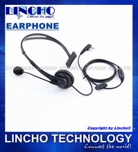 professional noise cancelling walkie talkie microphone earphone headset, two way radio headphone universal K-Type