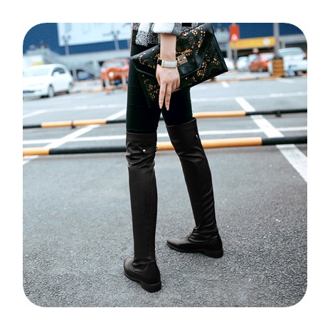 2014 Autumn And Winter Mixed Colors New Fashion Flat Pointed Toe Over The Knee Knight Long