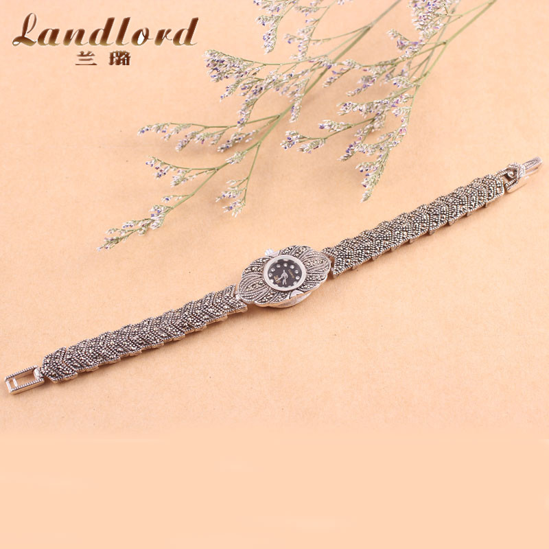 New Arrival 925 Thai Silver watch Luxury Elegant Quartz Watch High Quality Wrist Watch Bracelet Watch