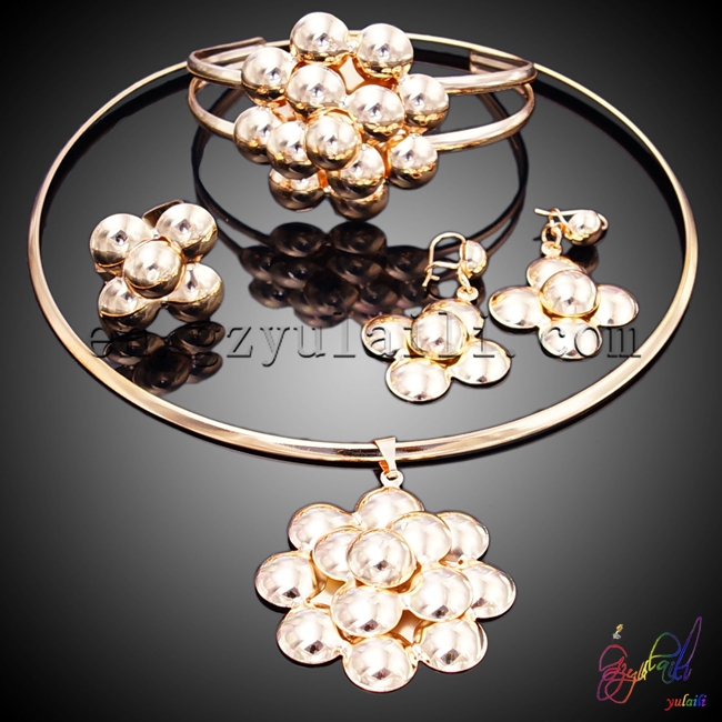 Free shipping fashion indian copper jewelry set 24k gold jewelry set ...