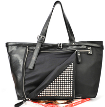 2014 new trend portable shoulder triangle rivet big bags