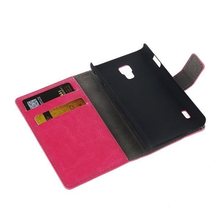 New Luxury Retro Leather Wallet Case for LG L7 II P710 P713 P715 Stand Flip Phone