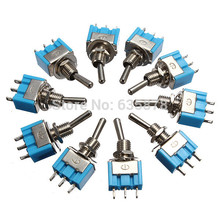 20Pcs/lot Miniature Toggle Switch MTS-102 SPDT 6A 125VAC/3A 250VAC Mini Switch Lever Switch 3 Pin ON/ON Free Shipping
