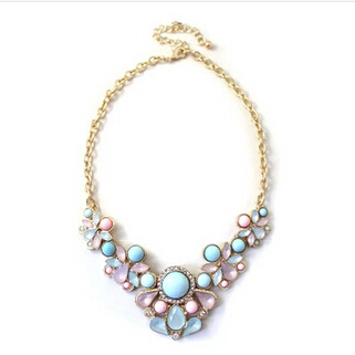 Star Jewelry New Choker Fashion Necklaces For Women 2014 Statement Pendant Elegant Imitation Diamond Water Drop