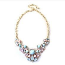 Star Jewelry New Choker Fashion Necklaces For Women 2014 Statement Pendant Elegant Imitation Diamond Water Drop Necklace 17