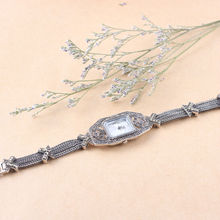 2014 New Fashion Women s Wrist Watch Bracelet Luxury Brand 925 Thai Silver Watches Quartz Watch