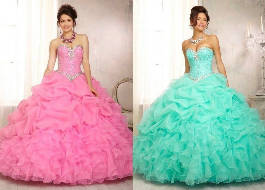 Quinceanera Dresses 2014 NewBall Gown Floor Length Sleeveless Sweetheart with Beaded Stock dress size 6 8
