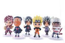 New 2014 Action Toy Figures 6pcs/sets naruto Q version PVC Action Figure Collectible Model Toy nendoroid,Russia Australia(China (Mainland))