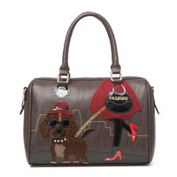 AMELIE GALANTI 2014 new fashion retro handmade embroidery cartoon lovely dog bag portable shoulder bag women
