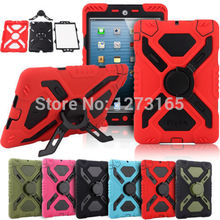 Pepkoo Spider Extreme Military Heavy Duty Waterproof Dust/Shock Proof with stand Hang cover Case For iPad 2 3 4, retail package