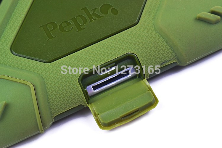 Pepkoo Spider Extreme Military Heavy Duty Waterproof Dust Shock Proof with stand Hang cover Case For
