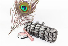New Arrivals Fully Crystals Women Luxury Clutches Top Quality Crystal With Long Chain Gold Silver Black