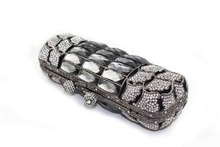New Arrivals Fully Crystals Women Luxury Clutches Top Quality Crystal With Long Chain Gold Silver Black