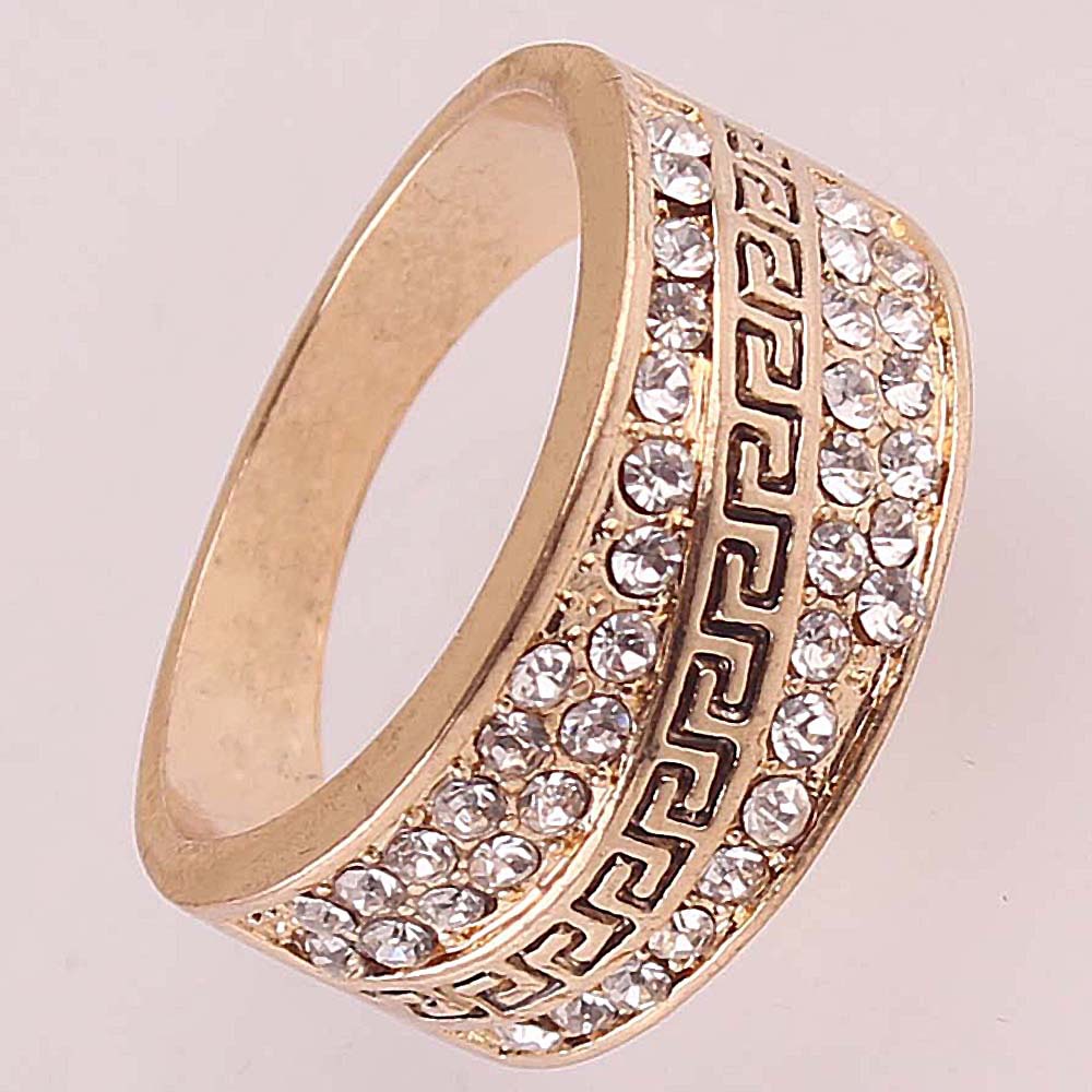 Free Shipping New Arrival 2014 Wedding Rings With Crystal 18K Gold Plated For Men And Women