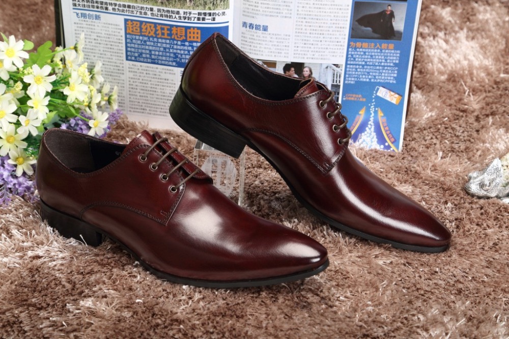 Plus Size 37-46 Personalized Iron Pointed Toe Fashion Men Wedding