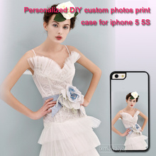 Unique Personalized Custom photos Print DIY Plastic Black White Phone cases cover For iPhone 5 5S