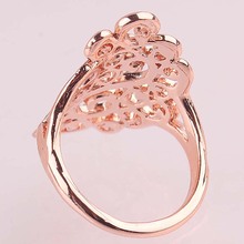 2014 Charming Women s Party Hollow Out Jewelry Crystal 18k Rose Gold Plated Rings 