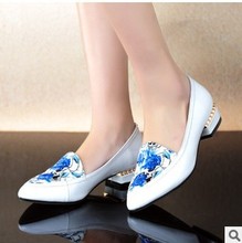 women shoes autumn Shoes 2014 spring autumn genuine leather hot sale free ship women loafers a348