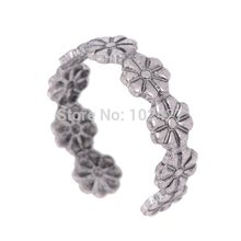 Wholesale 5Pcs lot Celebrity Fashion Simple Retro Flower Design Adjustable Toe Ring Foot Jewelry