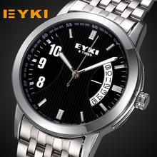 2014 new fashion women men sports watches full steel luxury brand eyki wistwatches calendar waterproof clock
