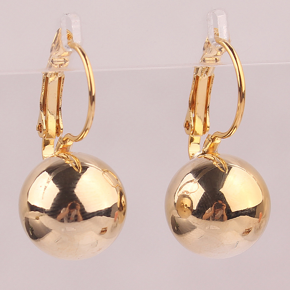 New Style Party Gift 18k Gold Plated Shining Gold Seashell Pearl Drop Earrings Jewelry For Women