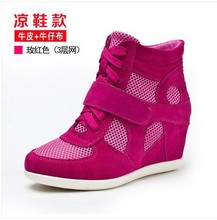 2015 More Style Isabel Marant Genuine Leather Size34 40 New Corium Boots Height Increasing women Sneakers