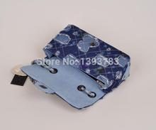 2014 Famous brand designer rivets graffiti canvas bags blue denim chains handbag small denim patchwork flap shoulder bags 66777