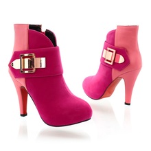 New style ankle boots heels platform zipper arenaceous shoes women boots bottes femme chaussure botas mujer