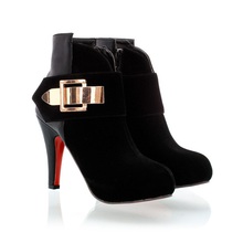 New style ankle boots heels platform zipper arenaceous shoes women boots bottes femme chaussure botas mujer