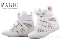 Summer Women Isabel Marant Genuine Leather Size 34 42 high boots White hollow Ventilation Shoes Height