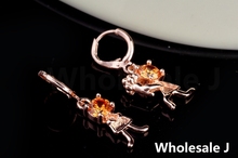 Propose Marriage Style With Big Golden Shining Stone Lovely Earrings Fashion Shipping Gold Plated Hot Item