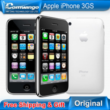 Original Unlocked Apple iPhone 3GS phone 8GB / 16GB / 32GB ROM 3.5” Screen Wifi GPS iOS Free Gift Free shipping 1 year warranty
