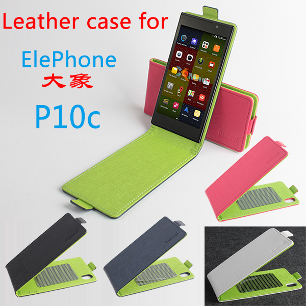 New Elephone P10C Contrast Color Phone Bag PU Leather Flip Case Cover Smartphone Cover Elephone Leather